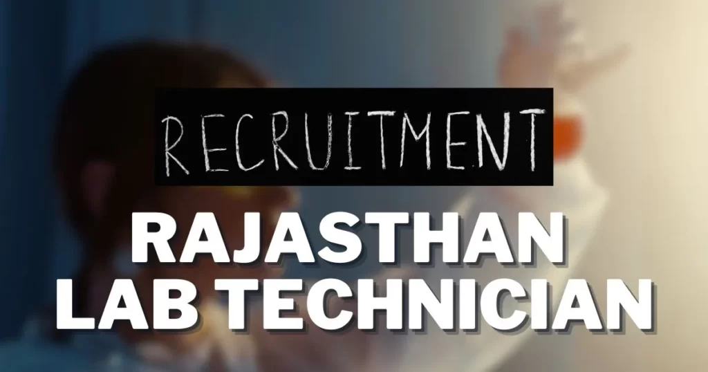 Rajasthan Lab Technician Recruitment 2023