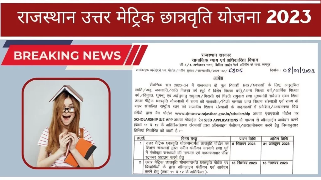 Rajasthan Uttar Matric Scholarship Yojna 2023